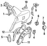 20421256 - Body: Fuel Tank Filler Actuator for Buick: Electra, Park Avenue | Cadillac: 60 Special, DeVille, Fleetwood | Oldsmobile: 98 Image