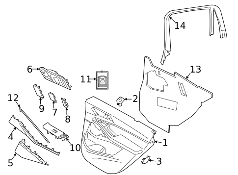 Interior Trim - Rear Door for 2024 BMW X6 #0