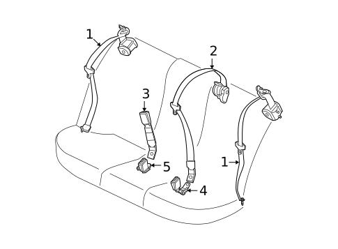 Rear Seat Belts for 2008 BMW 535xi #0