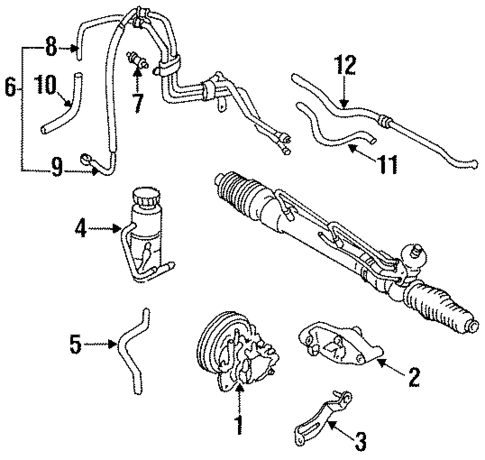 Pump & Hoses for 1996 Kia Sephia #0
