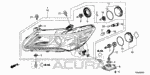 33110SLJJ01 - Electrical/Exhaust/Heater/Fuel: SCREW, TAPPING (5X16) for Acura Image