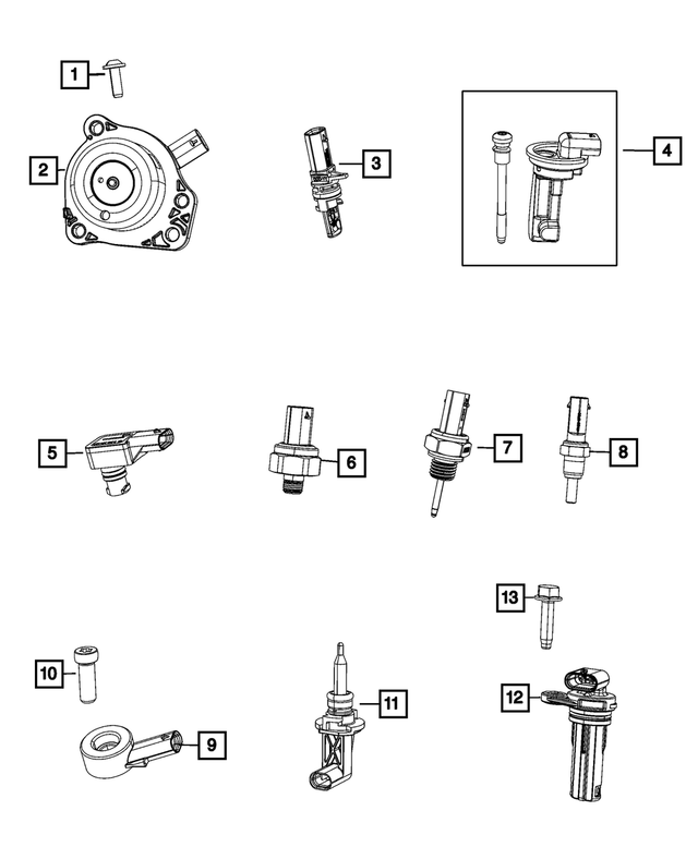 68217702AD - Electrical: Fluid Temperature Sensor for Mopar Image