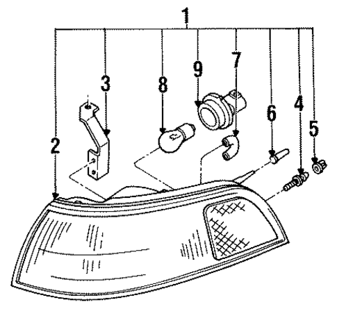 Park & Signal Lamps for 1993 Subaru SVX #0