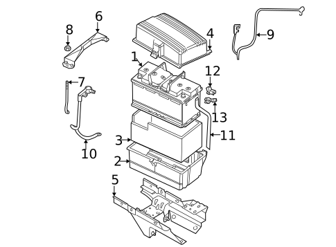 Battery & Related Components for 2005 Jaguar X-Type #0