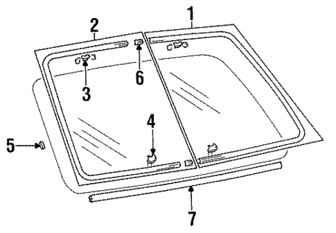 Reveal Moldings for 1995 Hyundai Sonata #0