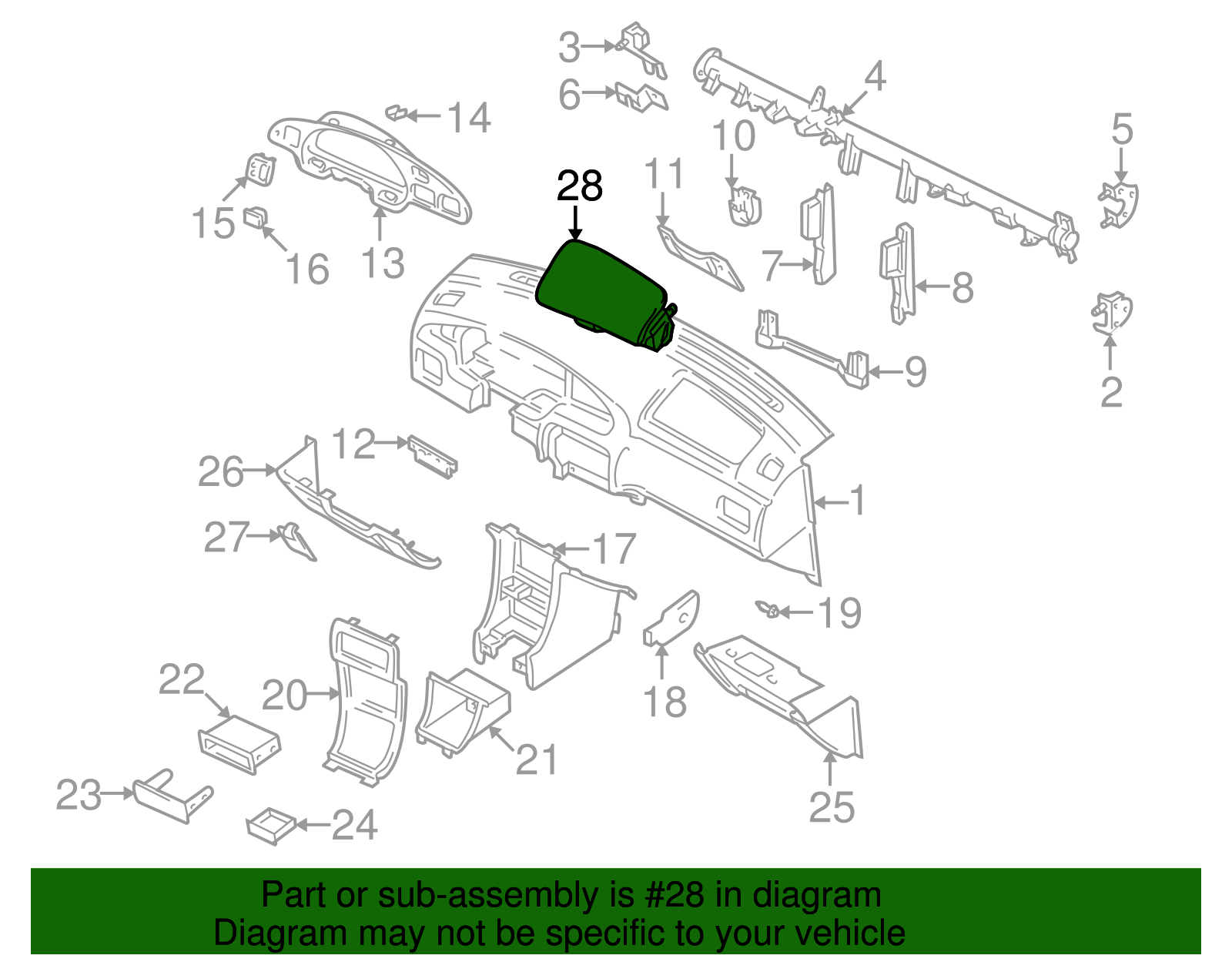 Passenger Air Bag - Nissan (K8515-9E012)
