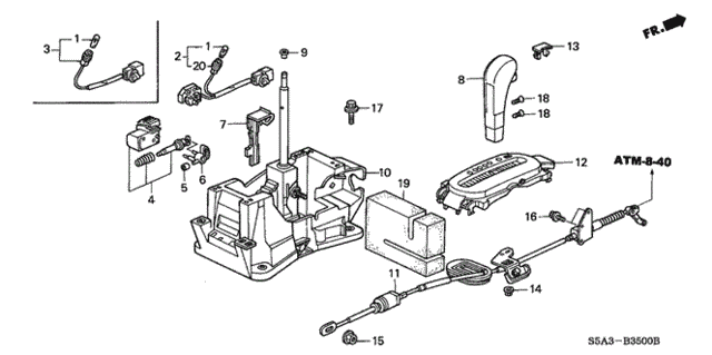 Select Lever (1) for 2001 Honda Civic #0