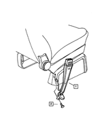 RL001QLAC - Interior Trim: Rear Quad Inner Seat Belt for Mopar Image