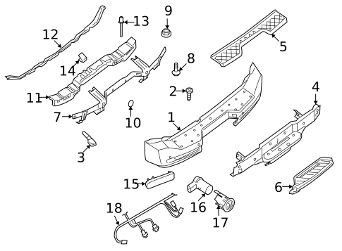 Bumper & Components - Rear for 2008 Nissan Armada #0