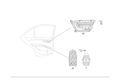Switch Rear Door Lining for 2000 Mercedes-Benz S500 #0