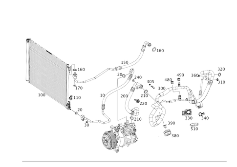 Refrigerant Line Routing for 2017 Mercedes-Benz GLC43 AMG #0
