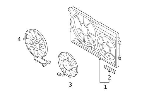 Cooling Fan for 2009 Volkswagen GTI #0