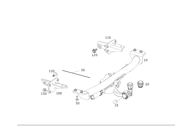 2903100000 - Trailer Coupling: Trailer Hitch for Mercedes-Benz Image image