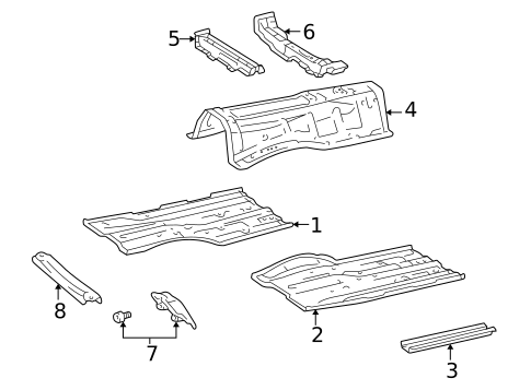 Floor & Rails for 1998 Lexus GS300 #0
