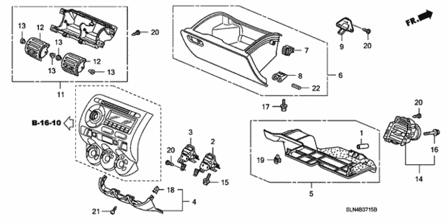 Instrument Panel Garnish (Passenger Side) for 2008 Honda Fit #0