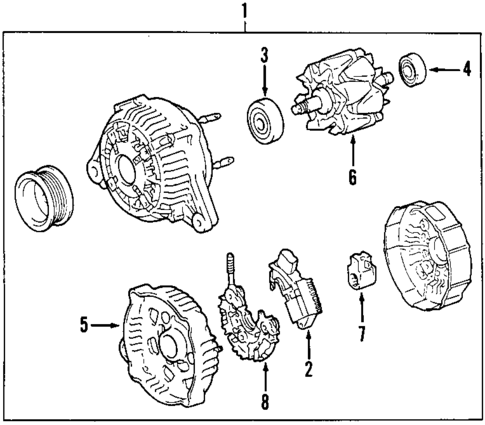 Alternator for 1998 Toyota Sienna #0
