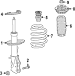 26511962 - Suspension: Strut for Chevrolet: Traverse | GMC: Acadia Image