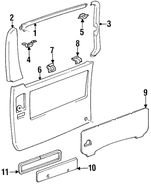 Interior Trim - Side Door for 1994 Toyota Previa #0