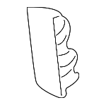 91502S70003 - Body: Lift Gate Glass Clip for Honda: Accord Crosstour, Civic, CR-V, CR-Z, Crosstour, Element, Fit, HR-V, Insight, Odyssey, Passport, Pilot Image