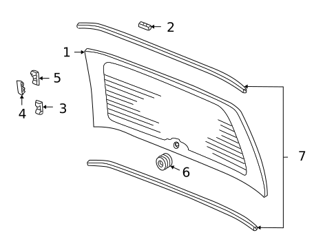 Glass - Lift Gate for 2008 Honda Pilot #0