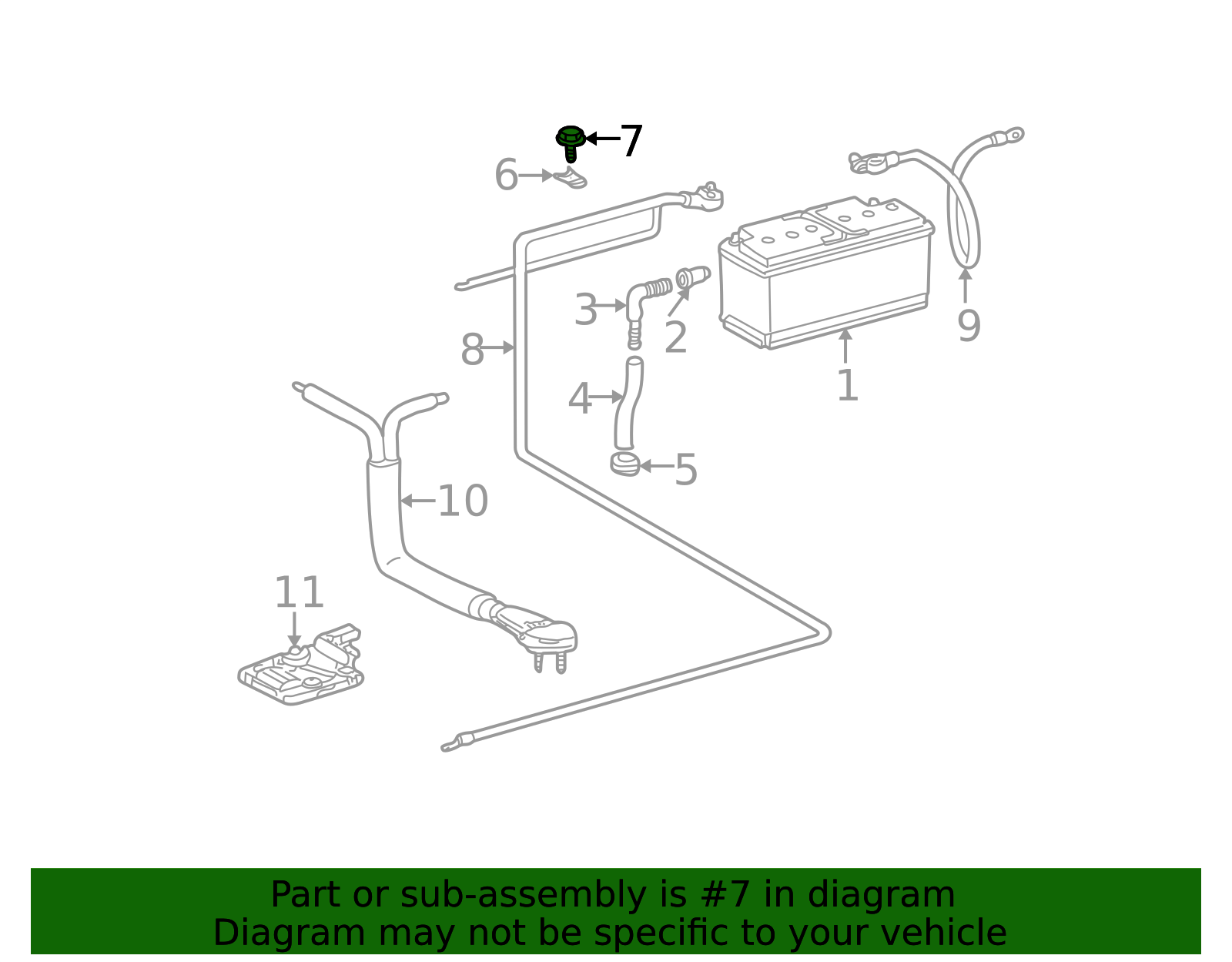 Genuine OEM Battery Hold Down Bolt | 000000-003853-65 | Fits Select ...