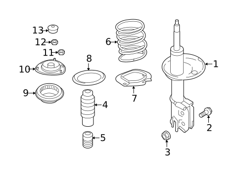 Struts & Components for 2011 Hyundai Sonata #0