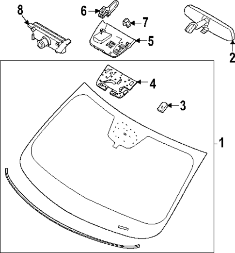 Glass - Windshield for 2025 Ford Maverick #0