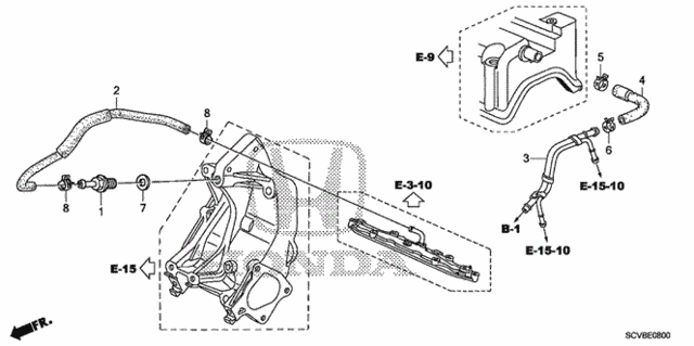 PCV Tube for 2011 Honda Element #0