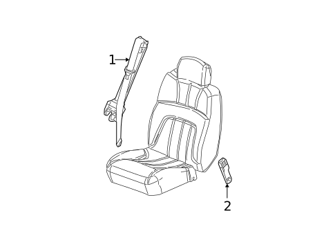 Front Seat Belts for 2008 GMC Envoy #0