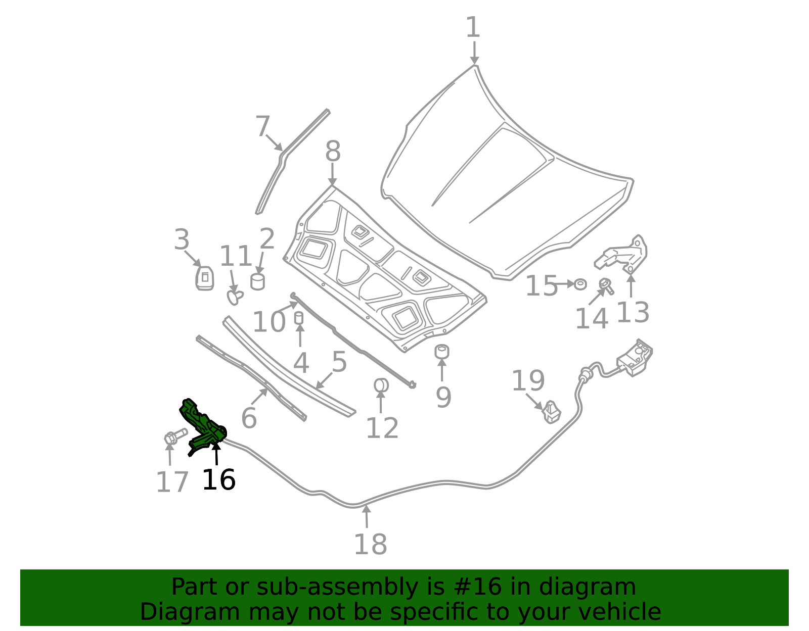 2007-2013 Nissan Altima Hood Latch 65601-ZX60A | Coulter Nissan Parts