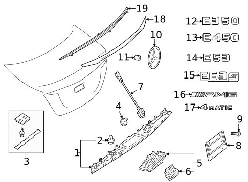 Trunk for 2021 Mercedes-Benz E350 #1