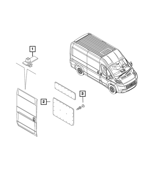 Door Trim Panels - Front and Rear for 2021 Ram ProMaster 2500 #2