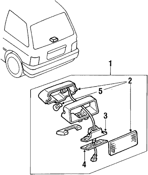 High Mount Lamps for 1990 Ford Festiva #0