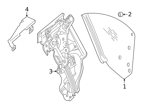 Quarter Window for 2002 Mitsubishi Eclipse #0
