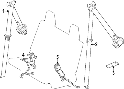 Third Row Seat Belts for 2024 Lexus TX550h+ #0