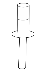 C2C10236 - : Air Deflector Rivet for Jaguar: XJ, XJR, XJR575 Image