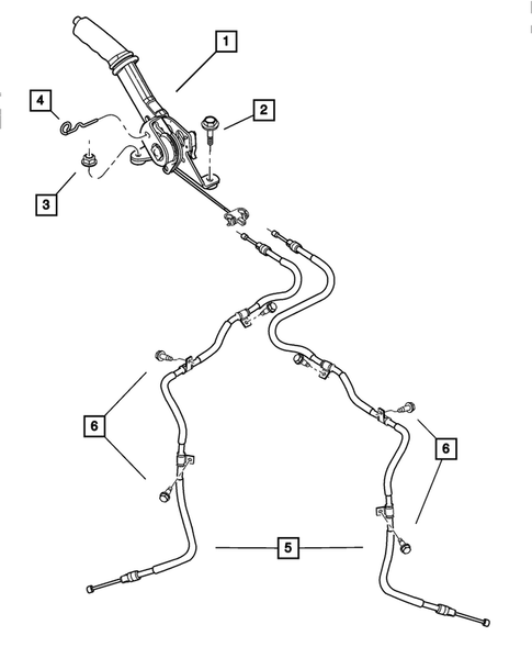 Parking Brake Lever, Cables, and Rear Disc Park Brake Assembly for 2010 Dodge Viper #0