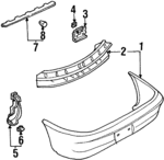 F7CZ17906AA - Body: Bumper Assembly for Ford: Escort | Mercury: Tracer Image