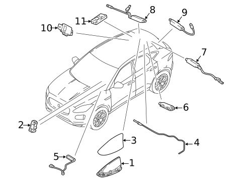 Antenna & Radio for 2015 Jaguar XF #1
