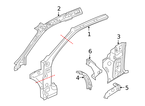 Hinge Pillar for 2013 Audi Q5 #0