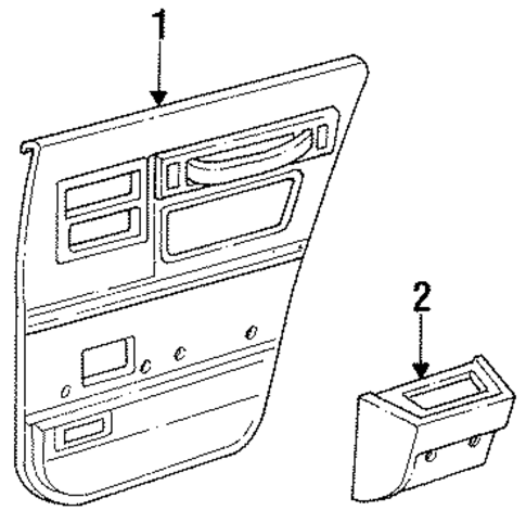 Interior Trim - Rear Door for 1988 Chrysler LeBaron #0