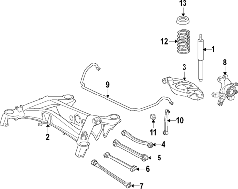 Rear Suspension for 1995 Mercedes-Benz SL500 #4