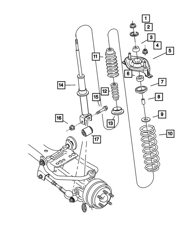 4616934 - Rear Suspension: Shock Absorber Retainer for Mopar Image