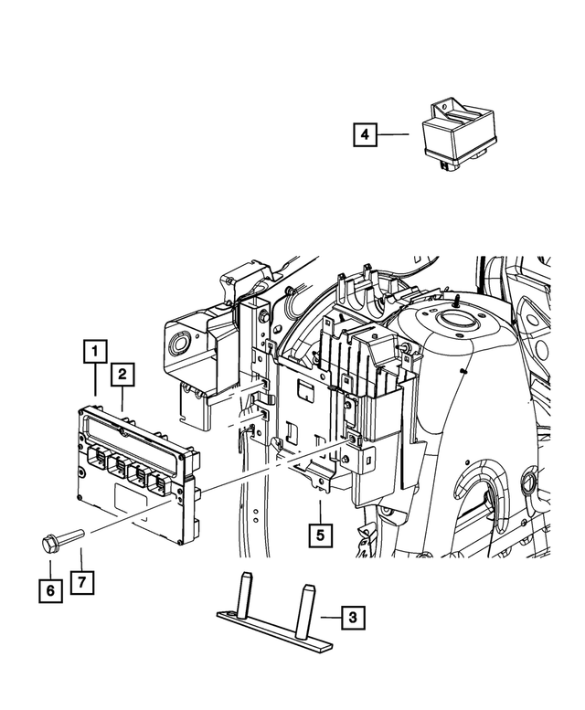 5187120AB - Electrical: Control Module Stud Plate for Mopar Image