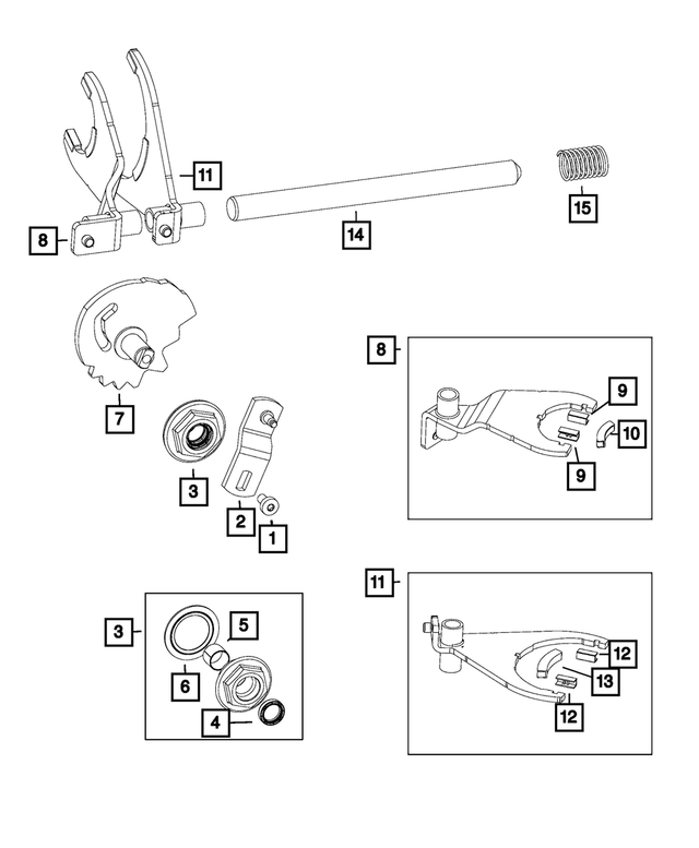 5093608AB - NV241HD; or NV241OR; Transfer Case: Transfer Case Bolt for Mopar Image