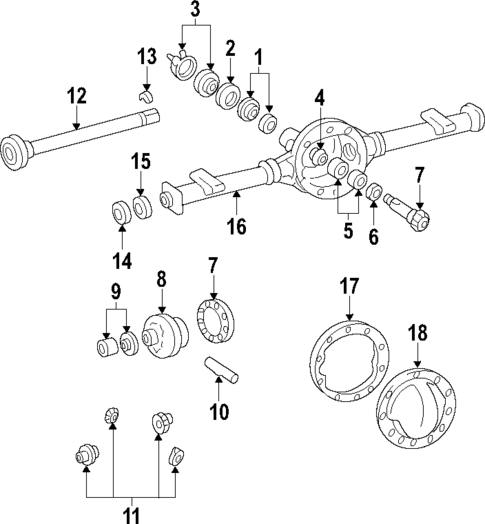 Rear Axle for 2006 Isuzu i-350 #1