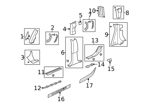 Interior Trim - Pillars for 2008 Hummer H2 #0