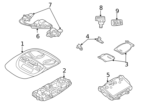 Overhead Console for 2005 Dodge Ram 1500 #0