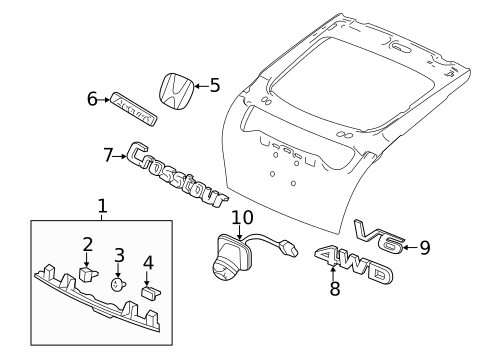 Exterior Trim - Lift Gate for 2015 Honda Crosstour #0