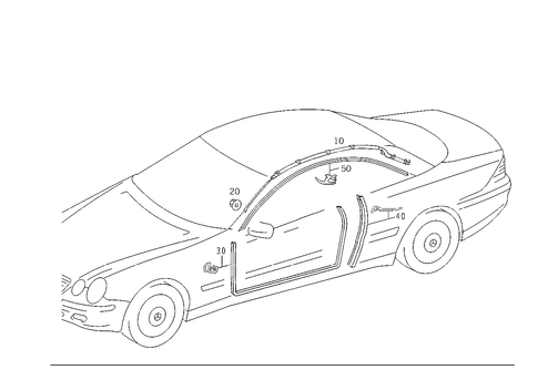 Head Protection Curtain, Door Edge Guard Sections for 1999 Mercedes-Benz CL500 #0
